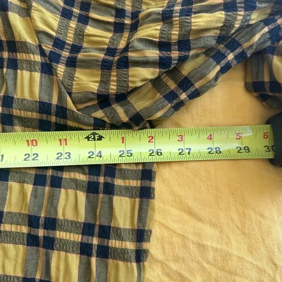 Wray Mini Quinn Dress Gold Plaid Brand New Without Tags - Picture 8 of 10